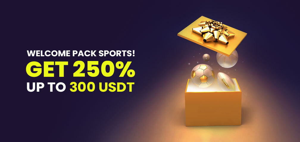 250% Sports Welcome Pack Up To 300 USDT